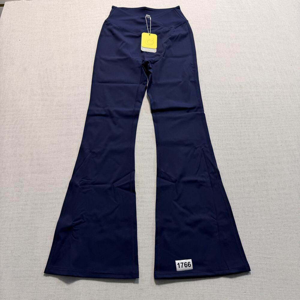 Lemonsky High-Waisted Flared Yoga Pants Women  Sz XS Blue Brand New‎